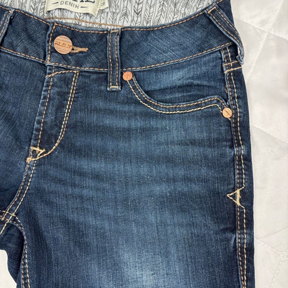 Ariat REAL Arrow Boot Jeans Women's 28R (29x33) Low Rise Dark Wash Stretch Denim - Picture 7 of 15